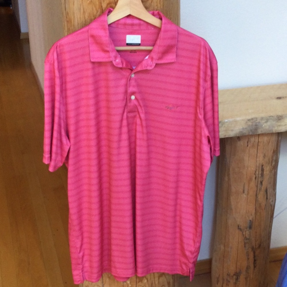 (2) Like New Men's Blue and Coral Striped Golf ⛳️ Greg Norman Polo Shirts - Picture 9 of 16